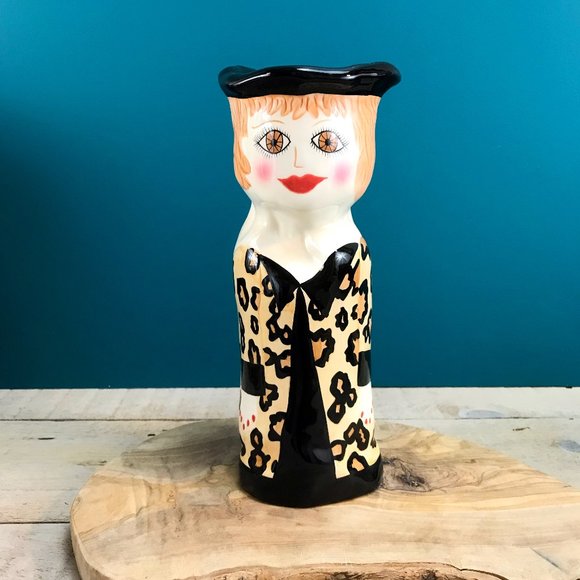 BELLA CASA Susan Paley Whimsical Figurative Vase 10" Francis Eclectic Decor - Picture 1 of 9